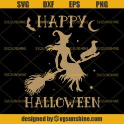 Happy Halloween Dachshund Witch SVG, Dachshund Halloween SVG, Dog Halloween SVG