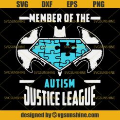 Member Of The  Autism Justice League SVG, Batman Autism SVG, Autism Awareness SVG