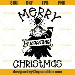 Merry Quarantine Christmas Svg, Christmas Tree Svg, Christmas 2020 Svg