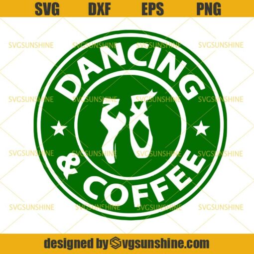 Dancing And Coffee Svg, Dancing Starbuck Svg, Dancing Svg