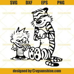 Calvin and Hobbes SVG DXF EPS PNG Cutting File for Cricut