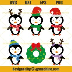 Christmas Penguins Svg Bundle, Penguins Winter Christmas Svg