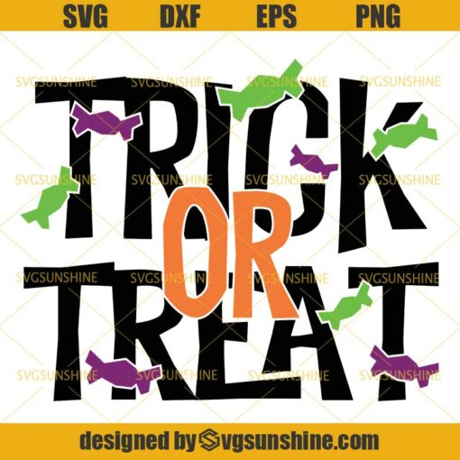 Trick or Treat Halloween SVG DXF EPS PNG Cutting File for Cricut