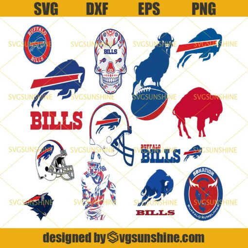 Buffalo Bills Svg Bundle, Buffalo Bills Logo Svg, NFL Svg, Football Svg Bundle, Football Fan Svg