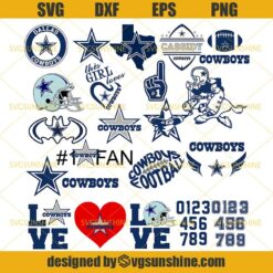 Dallas Cowboys Svg Bundle, Dallas Cowboys Logo Svg, NFL Svg, Football Svg Bundle, Football Fan Svg