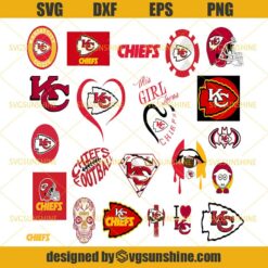 Kansas City Chiefs Svg Bundle, Kansas City Chiefs Logo Svg, NFL Svg, Football Svg Bundle, Football Fan Svg