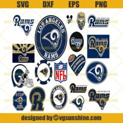Los Angeles Rams Svg Bundle, Los Angeles Rams Logo Svg, NFL Svg, Football Svg Bundle, Football Fan Svg