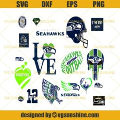 Seattle Seahawks Svg Bundle, Seattle Seahawks Logo Svg, NFL Svg, Football Svg Bundle, Football Fan Svg