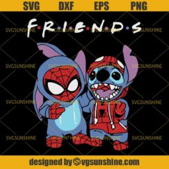 Stitch And Spider Man Friends Svg, Stitch Svg, Spider Man Svg, Disney Halloween Svg