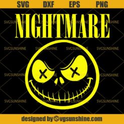Jack Skellington Nightmare SVG, Nightmare Before Christmas SVG, Halloween SVG