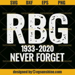 RBG Never Forget 1933 – 2020 SVG, Ruth Bader Ginsburg SVG