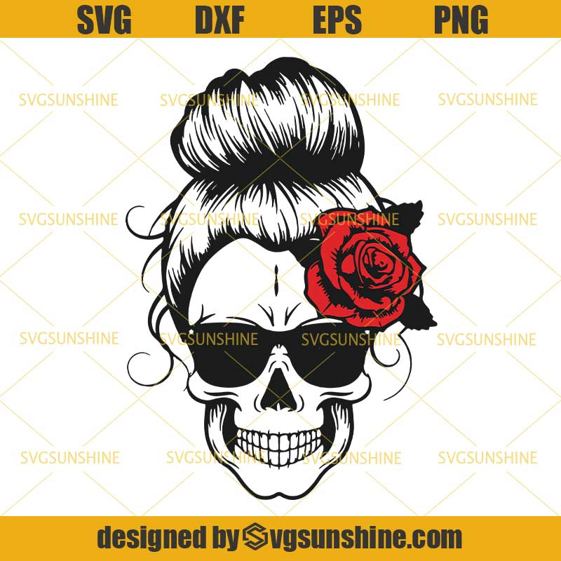 Rose Sugar Skull Svg - Layered SVG Cut File - High Quality Free Fonts