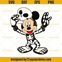 Mickey Mouse Skeleton Halloween SVG, Mickey SVG, Skeleton SVG, Disney Halloween SVG