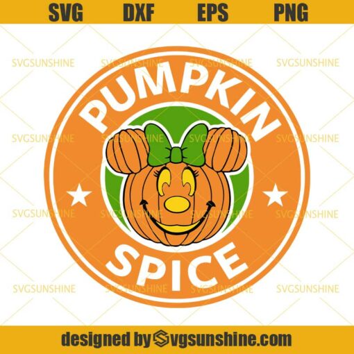 Pumpkin Spice Minnie Mouse Starbucks Coffee SVG, Pumpkin SVG, Minnie Mouse SVG, Halloween Starbuck SVG