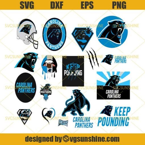 Carolina Panthers Svg Bundle, Carolina Panthers Logo Svg, NFL Svg, Football Svg Bundle, Football Fan Svg