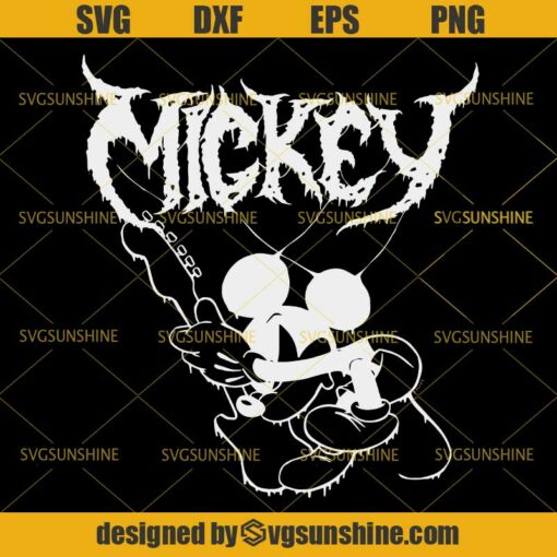 Disney Mickey Mouse Band Rock Metal SVG DXF EPS PNG