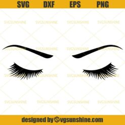 Eyelashes SVG Cut File PNG DXF EPS, Beautiful Eyelashes SVG, Women Eyelashes SVG