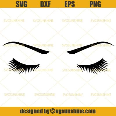 Eyelashes Svg Cut File Png Dxf Eps, Beautiful Eyelashes Svg, Women 