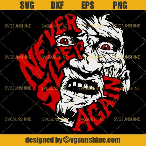 Freddy Krueger Never Sleep Again SVG DXF EPS PNG