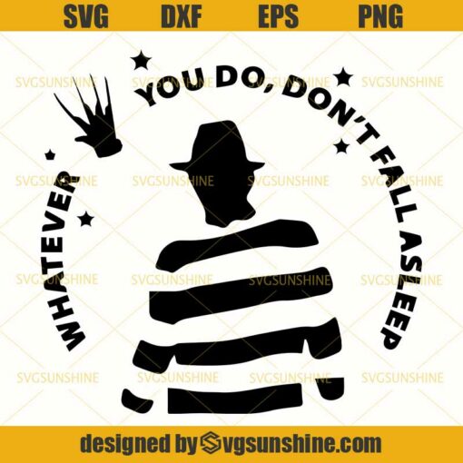 Sublimation Png Don't Sleep Freddie Krueger Svg files for Cricut Horror Movie SVG for Shirts Clipart Instant Digital Download Sticker