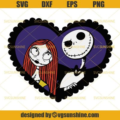 Jack And Sally SVG DXF EPS PNG , Halloween SVG, Nightmare Before ...