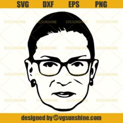 Ruth Bader Ginsburg Face SVG, Notorious RBG SVG DXF EPS PNG