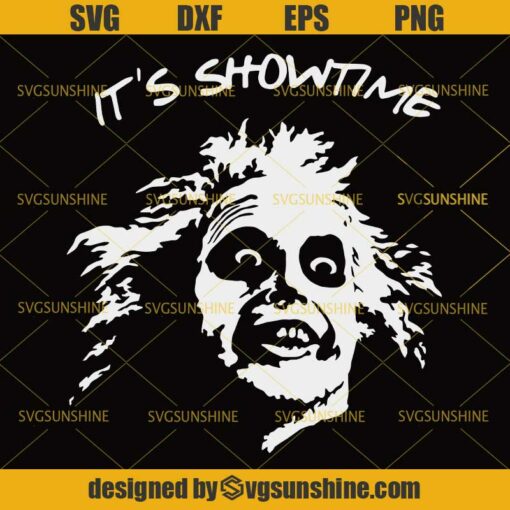 Beetlejuice It’s Showtime SVG Digital File Download, Halloween SVG PNG DXF EPS