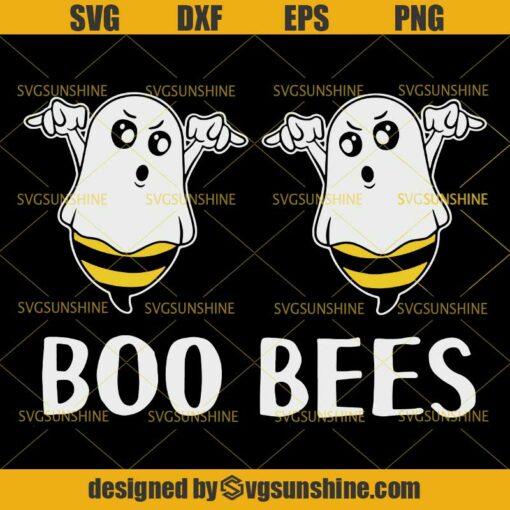 Boo Bees SVG, Boo Bees Halloween Costume Funny Silhouette, Cricut SVG PNG DXF EPS