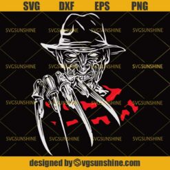 Freddy Krueger SVG Digital File Download, Horror Movie Killers SVG DXF PNG EPS
