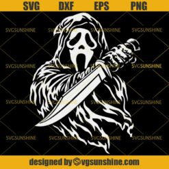 Scream SVG PNG DXF EPS Files For Silhouette, Scream SVG, Ghostface Digital File Download, Horror Movie Killers SVG, Scream Halloween SVG