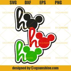 Mickey Disney Christmas Xmas Ho Ho Ho SVG DXF EPS PNG
