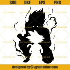 Dragon Ball Z Goku SVG PNG DXF EPS Cutting File for Cricut