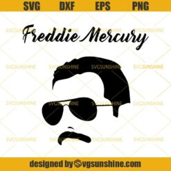 Freddie Mercury SVG PNG DXF EPS Cutting File for Cricut