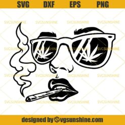 Girl Smoking Weed SVG, Cannabis Girl SVG PNG DXF EPS
