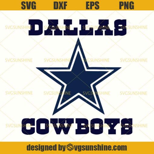 Dallas Cowboys Logo SVG PNG DXF EPS Cutting File for Cricut - Sunshine