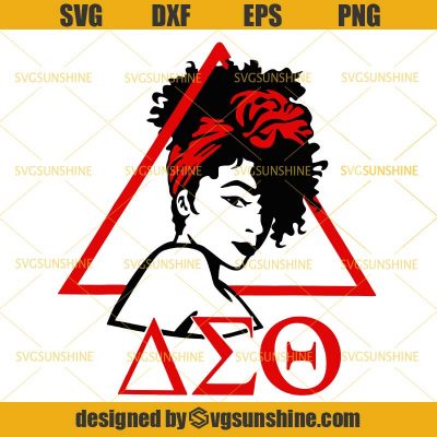 Delta Sigma Theta Svg, Afro Woman Svg, Black Woman Svg, Delta Sorority 