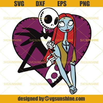 Jack And Sally SVG PNG DXF EPS Cutting File for Cricut - Sunshine