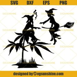 Witches Smoking Weed SVG, Cannabis Witches SVG PNG DXF EPS