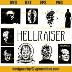 Hellraiser SVG Bundle, Hellraiser SVG PNG DXF EPS, Halloween SVG Bundle