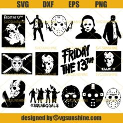 Jason Voorhees SVG Bundle, Jason Voorhees SVG PNG DXF EPS, Halloween SVG Bundle