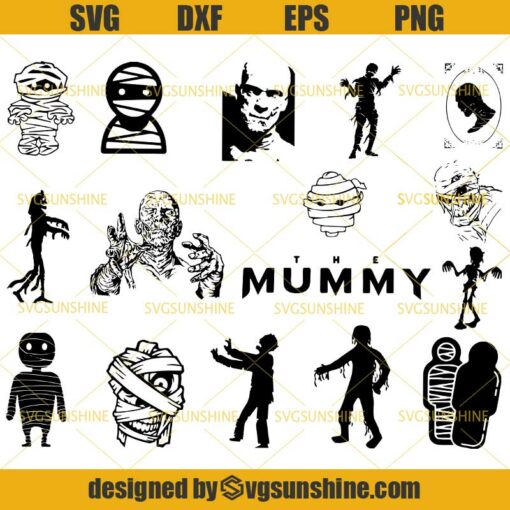 The Mummy SVG Bundle, Mummy SVG PNG DXF EPS, Halloween SVG Bundle
