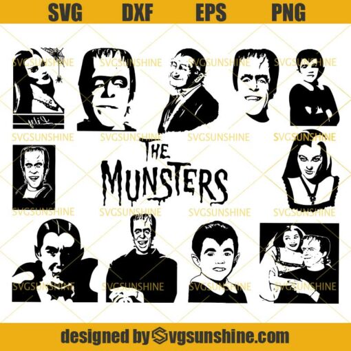 The Munsters SVG Bundle, The Munsters SVG PNG DXF EPS, Halloween SVG ...