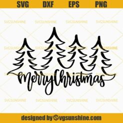 Merry Christmas SVG, Christmas Tree SVG PNG DXF EPS
