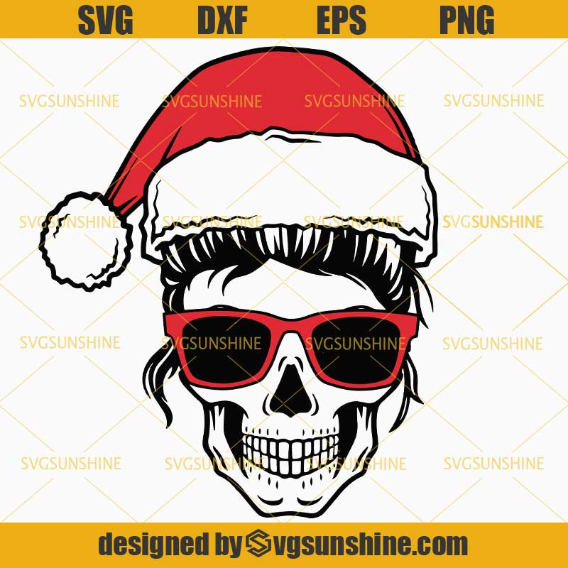 Download Mom Skull Christmas Svg Santa Skull Svg Santa Hat Svg Skull Christmas Svg Png Dxf Eps Svgsunshine PSD Mockup Templates