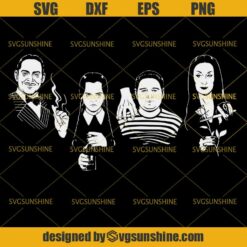 The Addams Family SVG Cut Files, Halloween SVG, Gomez, Morticia, Pugsley, Wednesday Addams SVG PNG DXF EPS