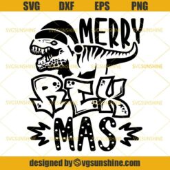 Merry Rex Mas SVG, Christmas Dinosaur SVG, T-Rex SVG, Dinosaur SVG, Childrens Christmas SVG, Kids Christmas SVG