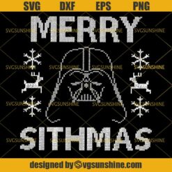 Merry Sithmas SVG, Star Wars Christmas Darth Vader SVG PNG DXF EPS