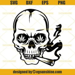 Santa Skull Smoking Weed SVG, Cannabis SVG, Marijuana SVG PNG DXF EPS