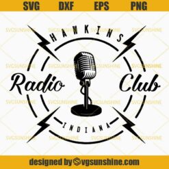 Hawkins A.V. Radio Club SVG, Stranger Things SVG PNG DXF EPS Cut Files Clipart Cricut