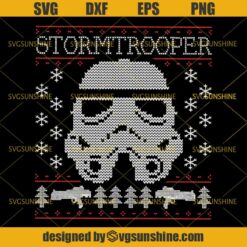 Stormtrooper Ugly Christmas Sweater SVG, Star Wars Christmas SVG DXF EPS PNG